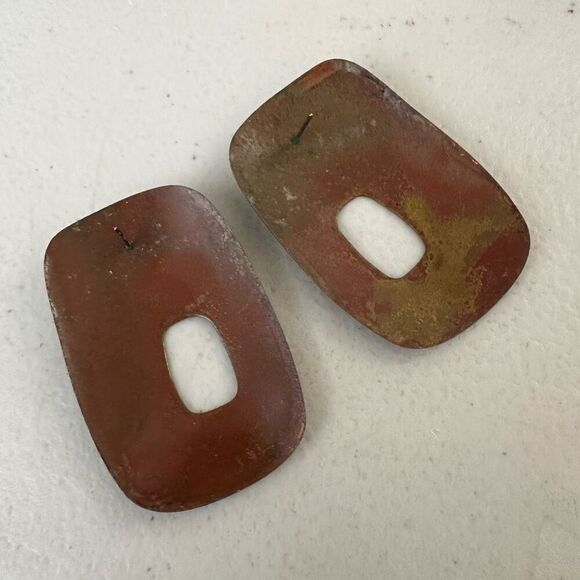 Vintage metal earrings - Picture 8 of 8